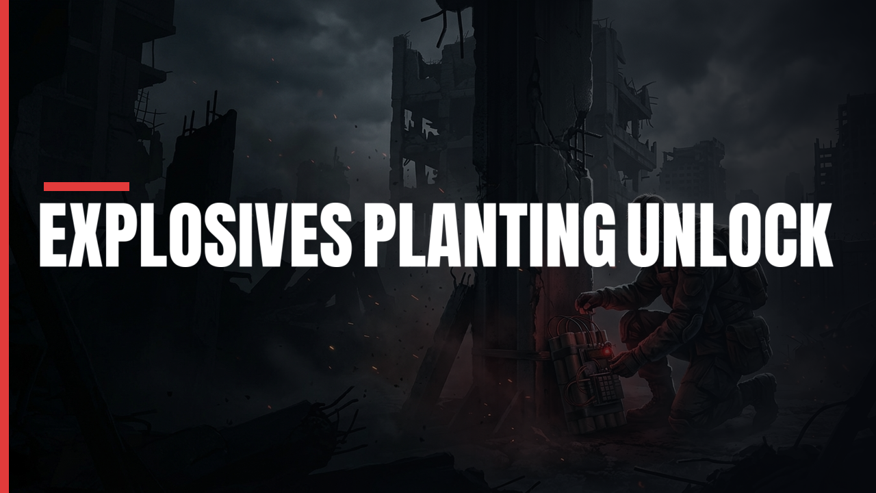 Explosives Planting Unlock banner